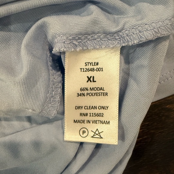 Lush Gray V-Neck Long Sleeve Blouse XL Relaxed Lightweight Top - Picture 8 of 8